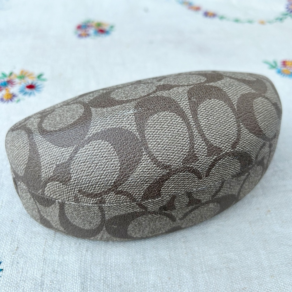 Coach Est.1941 Sunglasses Case Clam Shell Hard Case Eye Glasses Khaki Color